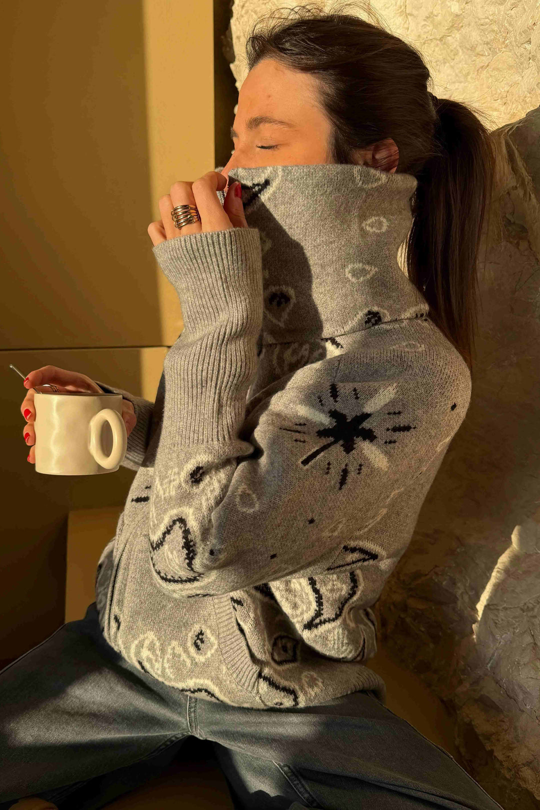 Strickjacke mit Wintermotiv – Ailsa
