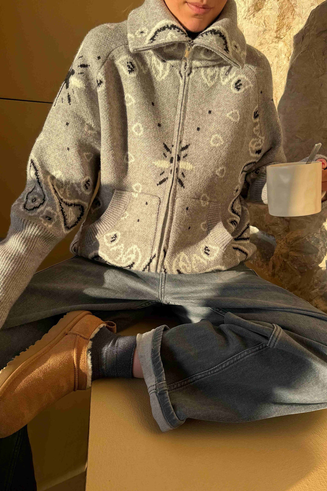 Strickjacke mit Wintermotiv – Ailsa