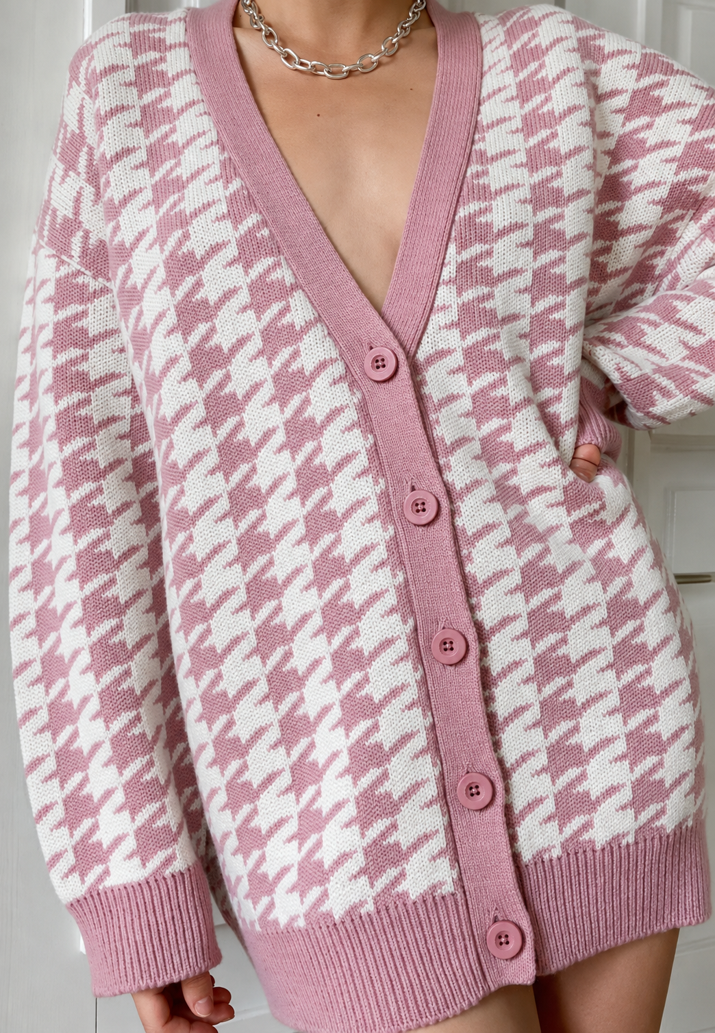 Oversize-Strickcardigan mit Muster – Elena