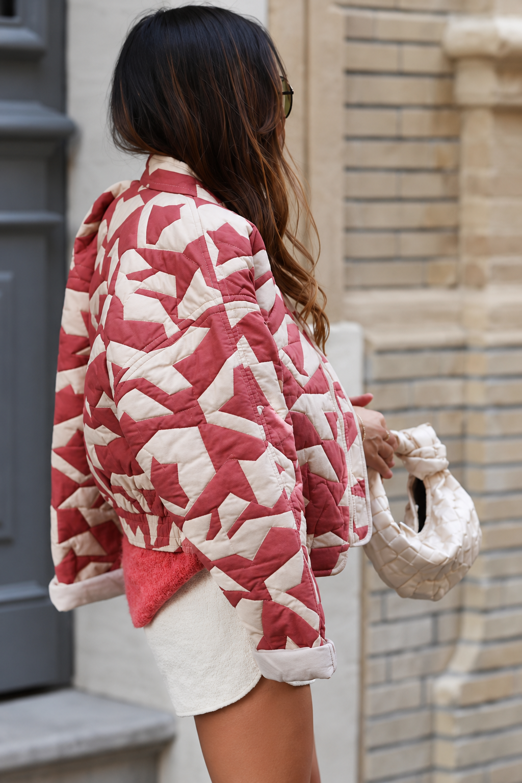 Damen Steppblouson mit geometrischen Motiven und Reißverschluss - Dorette