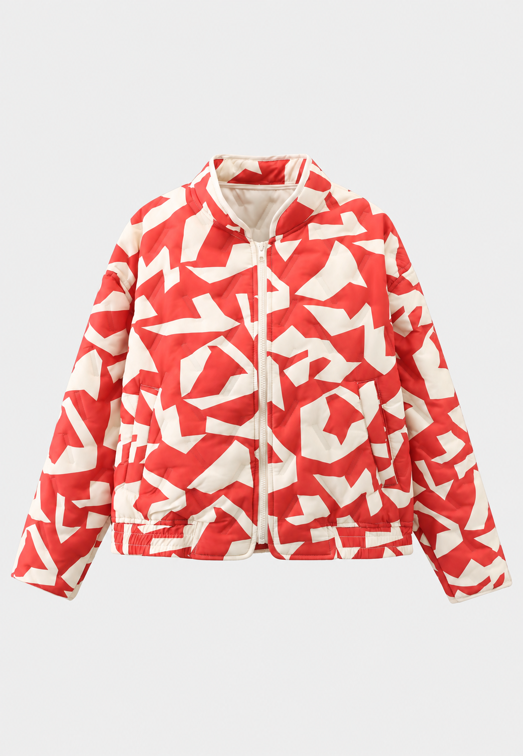 Damen Steppblouson mit geometrischen Motiven und Reißverschluss - Dorette