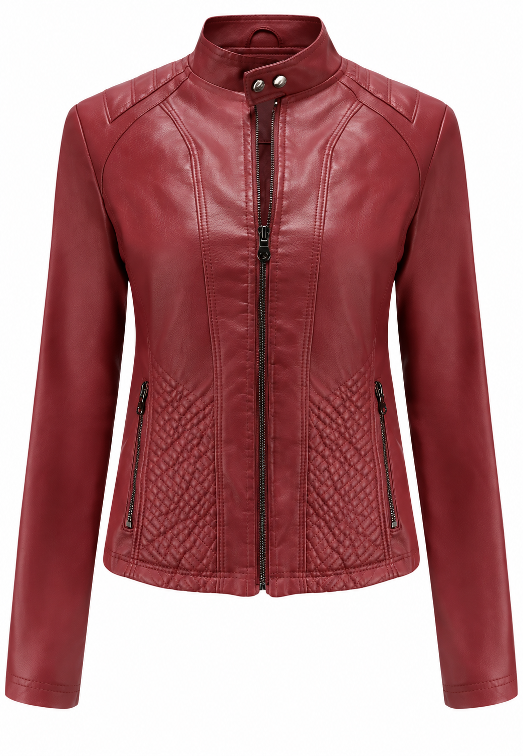 Damen Jacke in Lederoptik mit taillierter Passform - Valeria