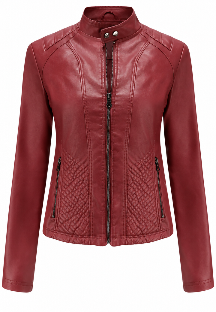 Damen Jacke in Lederoptik mit taillierter Passform - Valeria