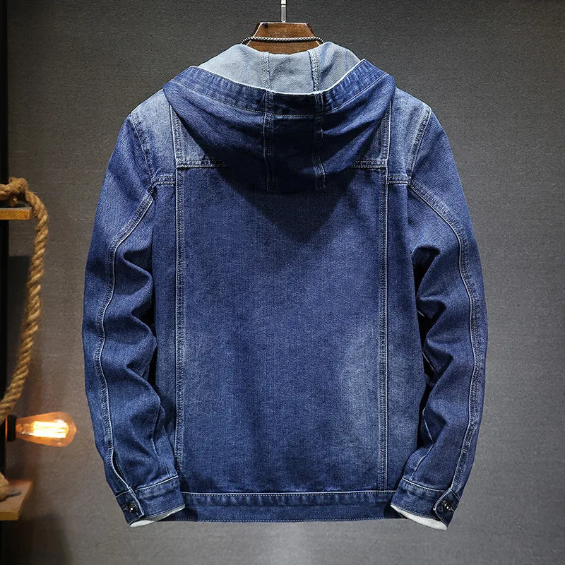 Herren-Jeansjacke mit Kapuze im Washed-Look – Bennett
