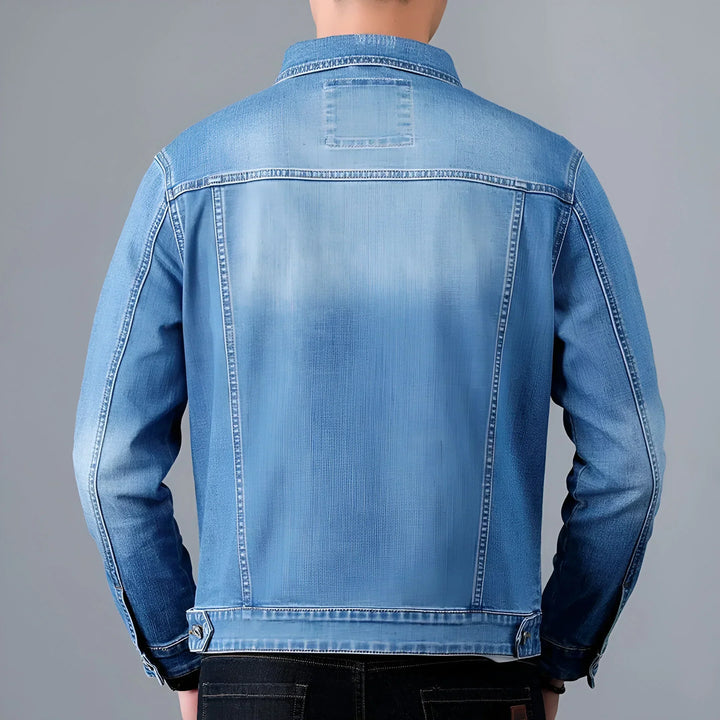 Herren-Jeansjacke im Washed-Look mit Pattentaschen – Armand