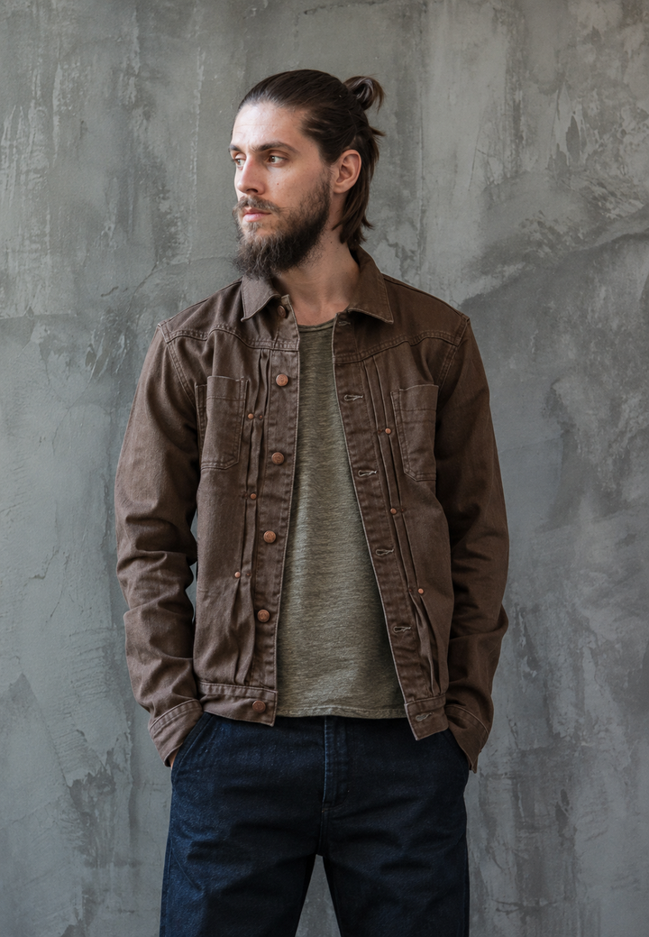 Herren-Worker-Jacke im Washed-Look mit Vordertaschen – Arvid