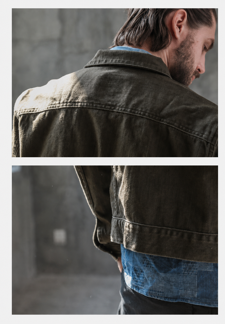 Herren-Worker-Jacke im Washed-Look mit Vordertaschen – Arvid