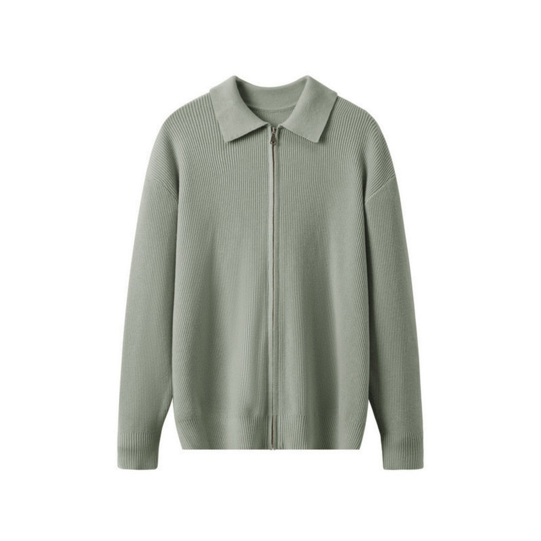 Herrenstrickjacke mit Kragen - Franco
