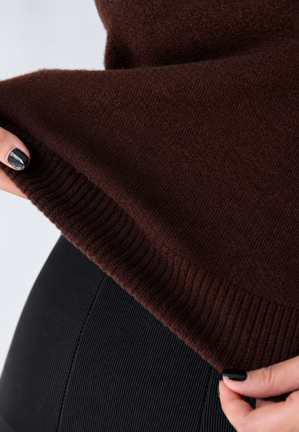 Ärmellose Strickbluse mit hohem Kragen - Velia