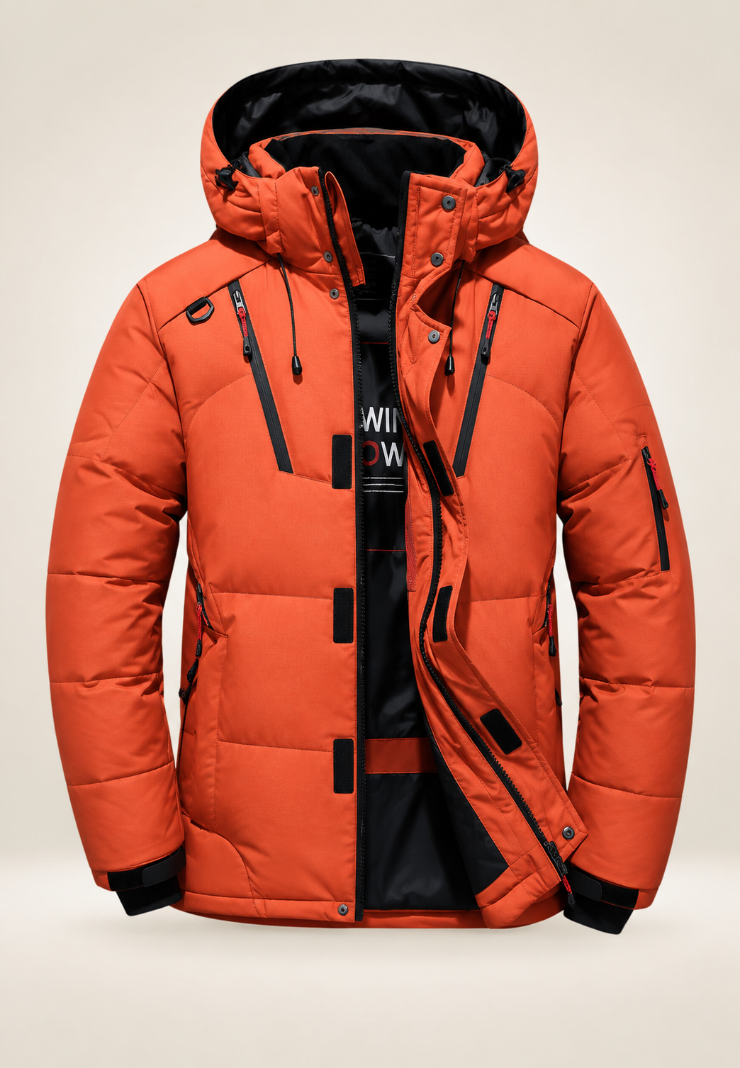 Herren-Outdoor-Steppjacke mit Kapuze und Stehkragen - Stellan