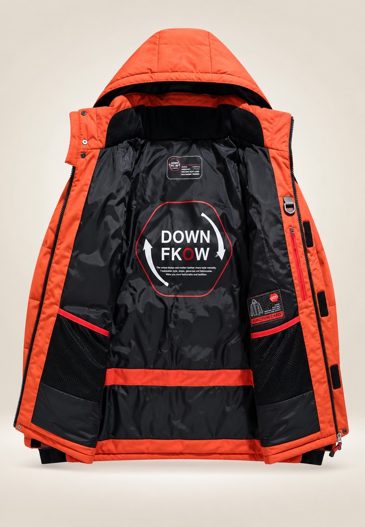 Herren-Outdoor-Steppjacke mit Kapuze und Stehkragen - Stellan