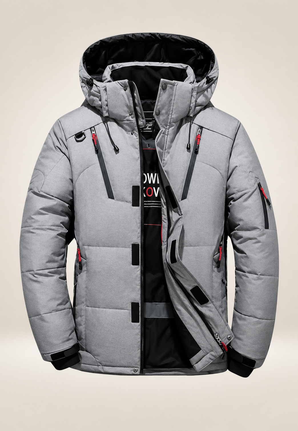 Herren-Outdoor-Steppjacke mit Kapuze und Stehkragen - Stellan
