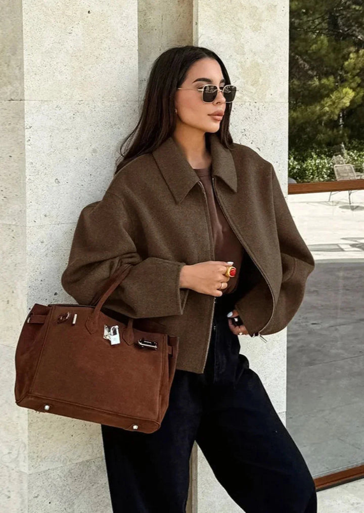 Oversize-Wolljacke für Damen für die Übergangszeit - Sybille