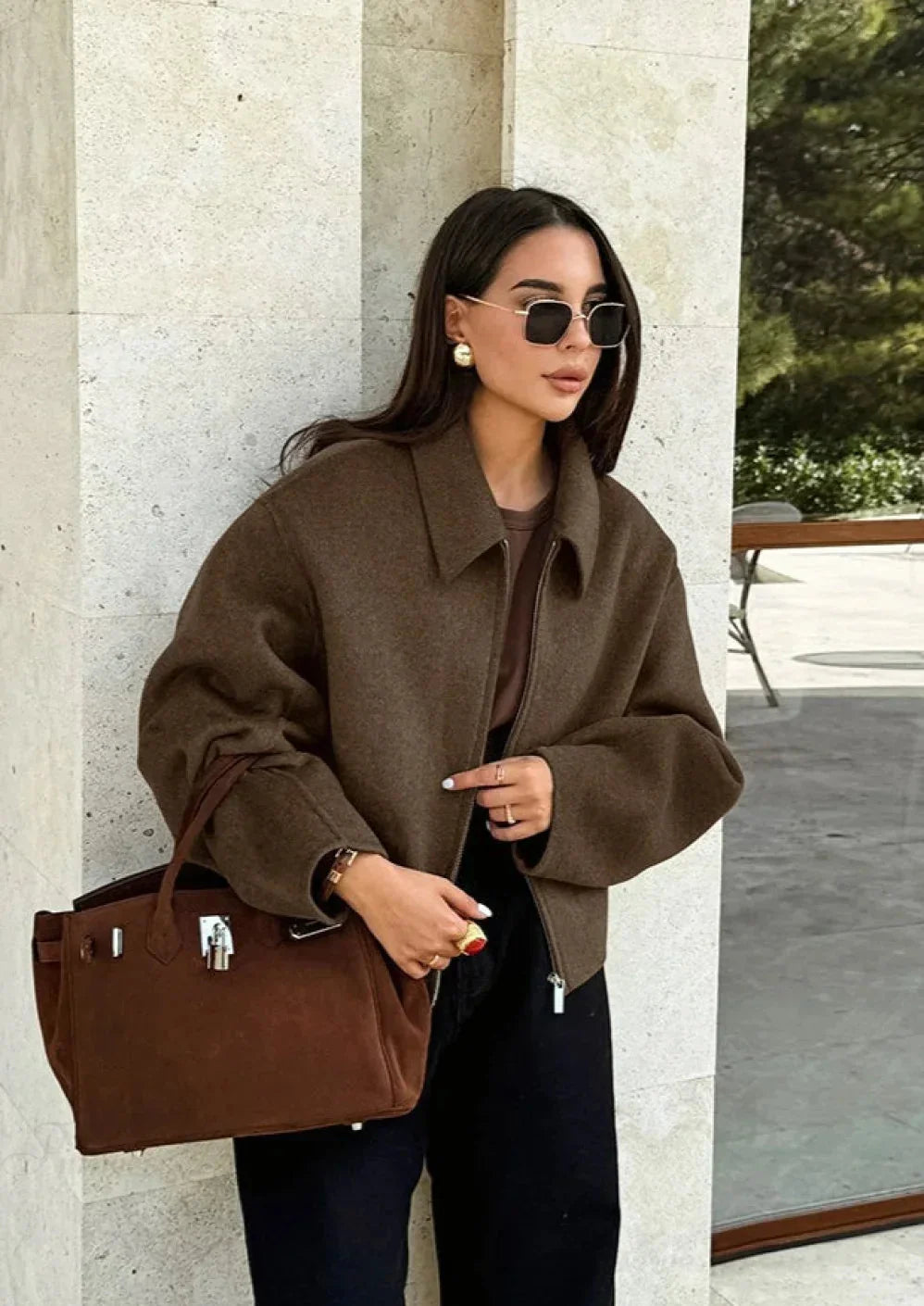 Oversize-Wolljacke für Damen für die Übergangszeit - Sybille