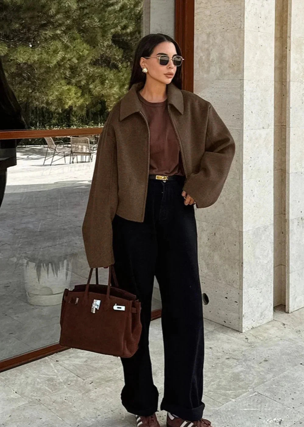 Oversize-Wolljacke für Damen für die Übergangszeit - Sybille