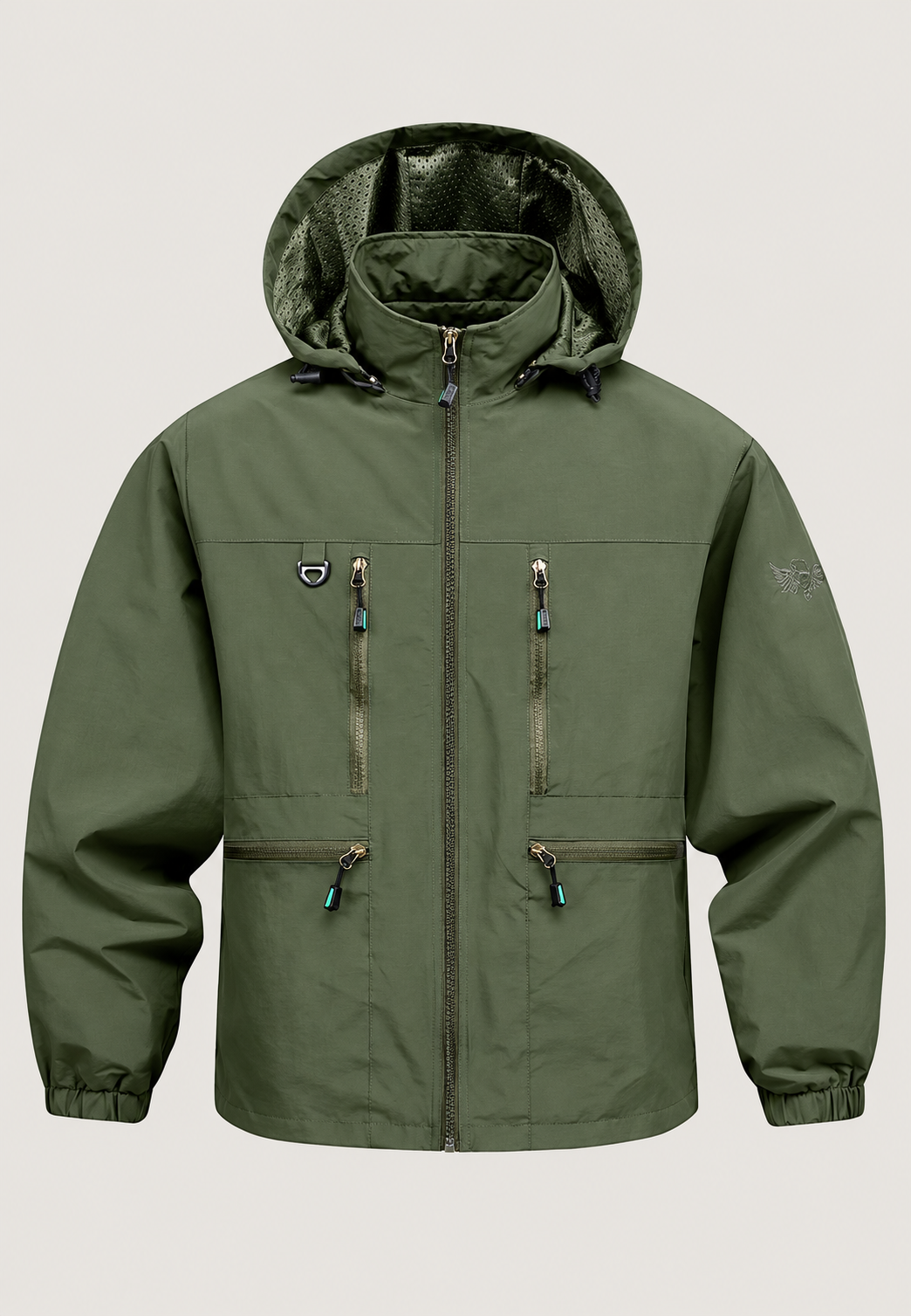 Herrenjacke im Outdoor-Stil mit verstellbarer Kapuze und vier Taschen - Ardel
