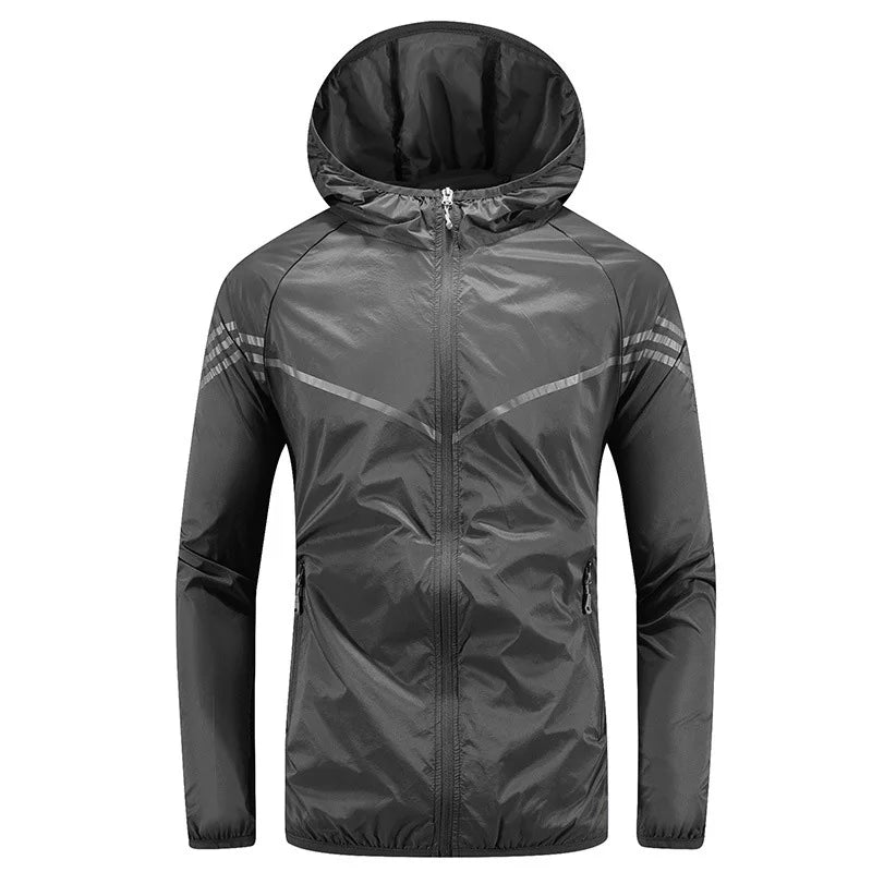 Wasserdichte Herrenjacke mit Kapuze, Taschen und Reißverschluss – Thiago