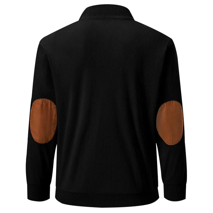 Kaym - Herren-Sweatshirt mit Stehkragen und langen Ärmeln mit Taschen