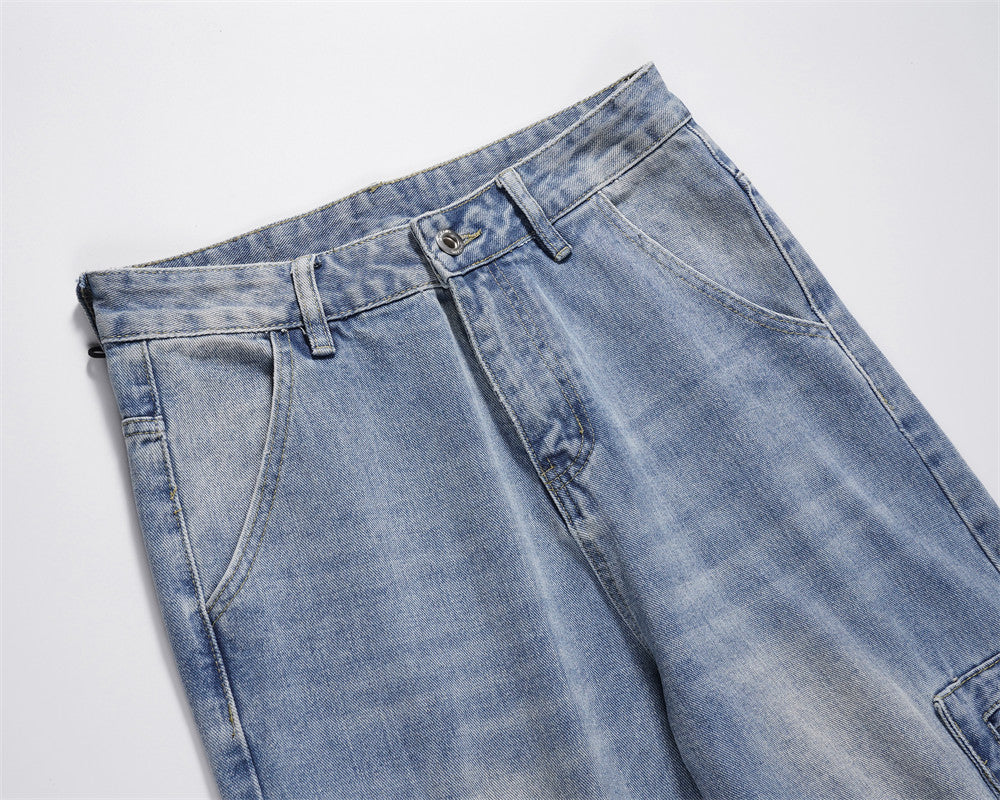 Gerade Utility-Cargo-Jeans für Männer - Falko
