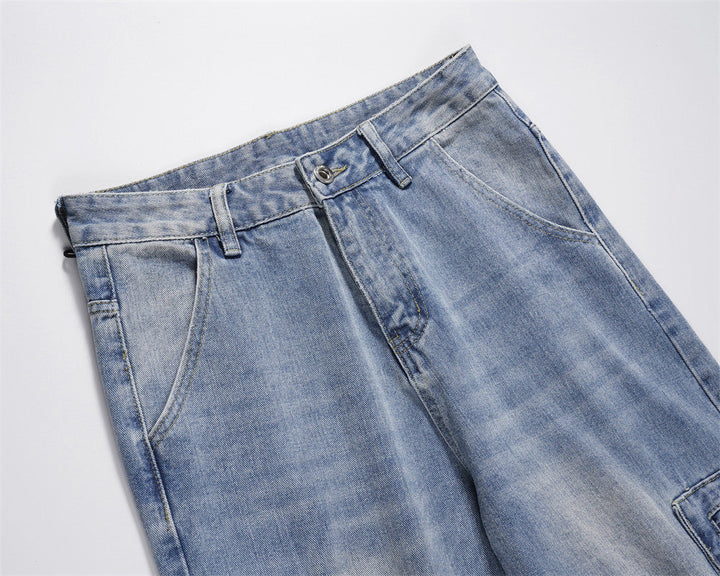 Gerade Utility-Cargo-Jeans für Männer - Falko