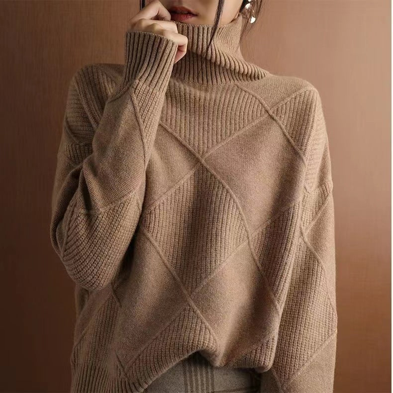 Locker geschnittener Rollkragenpullover für Damen - Yrsa