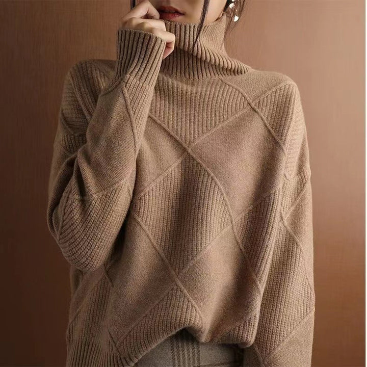 Locker geschnittener Rollkragenpullover für Damen - Yrsa