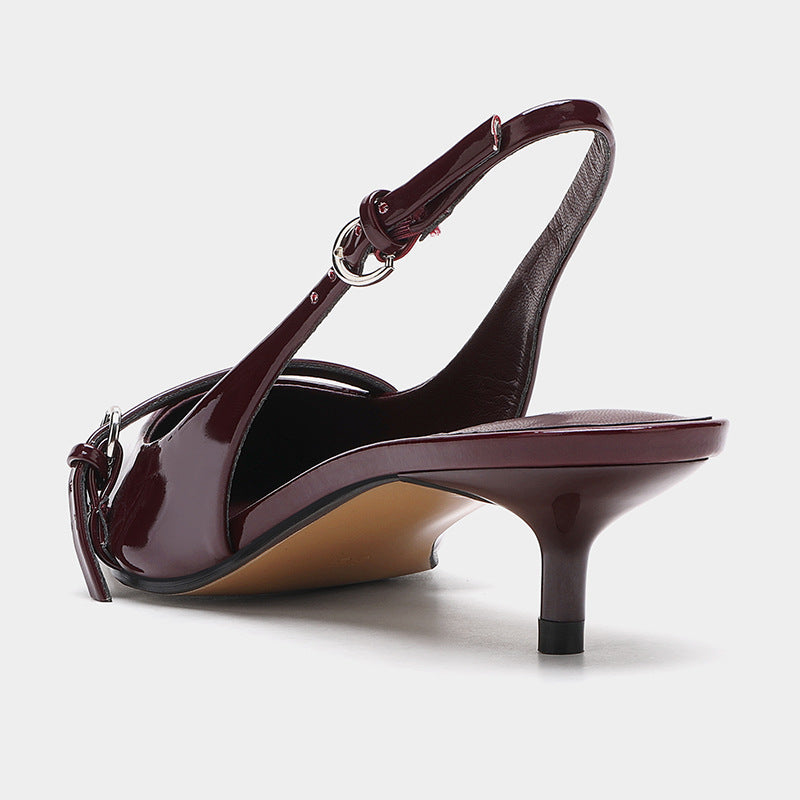 Damen Schuhe mit spitzem Absatz und Hardware-Riemen - Solène