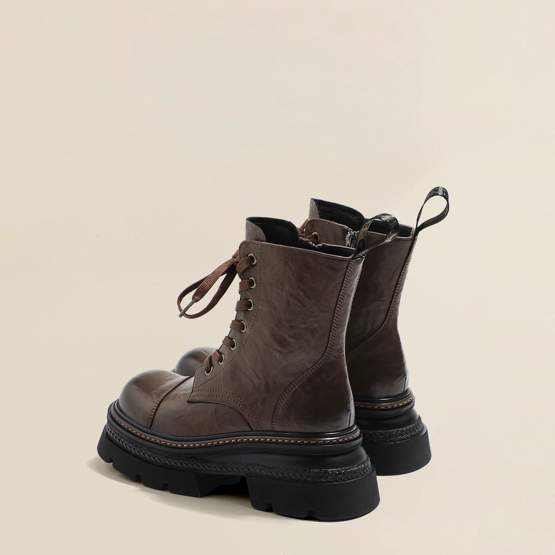 Halbhohe Schnürstiefel für Damen - Vianey