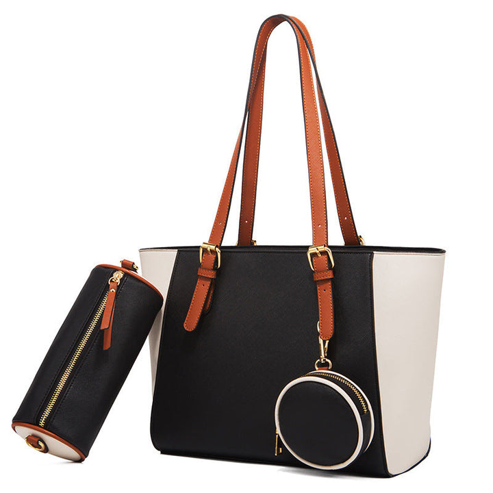 Elegante Damen-Tragetasche mit zweifarbigem Design