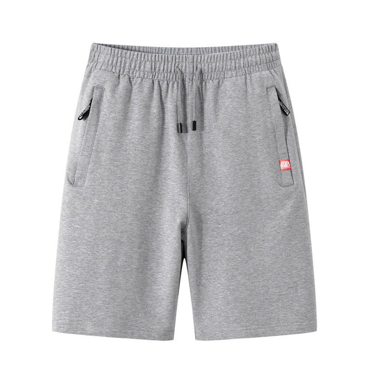 Unifarbene Sportshorts für Männer mit Reißverschlusstaschen - Kevin