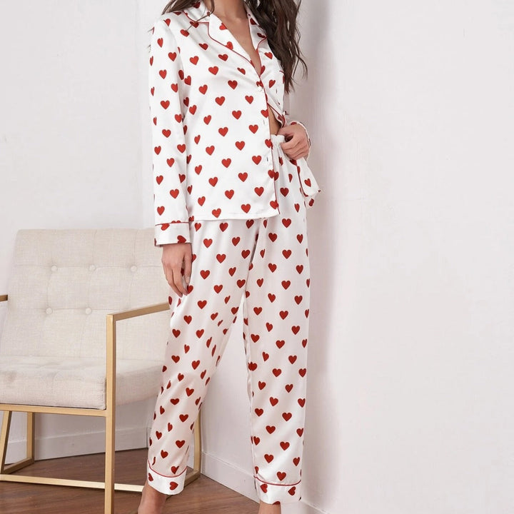 Pyjama-Set mit Herzaufdruck - Elsa