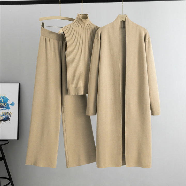 Dreiteiliges Winter-Strickset - Isolde