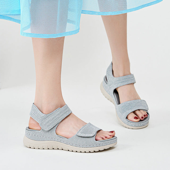 Atmungsaktive orthopädische Damensandalen mit dämpfender Sohle - Luren