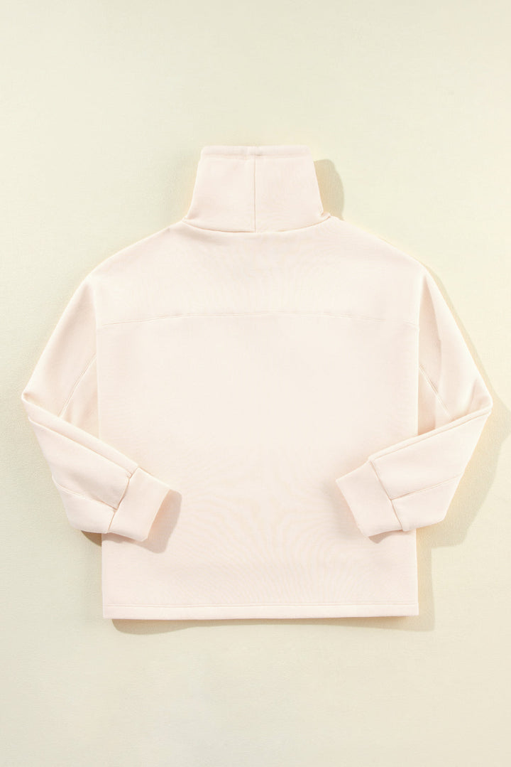 Aubrey - Rollkragen-Sweatshirt mit Kordel und Ärmeln