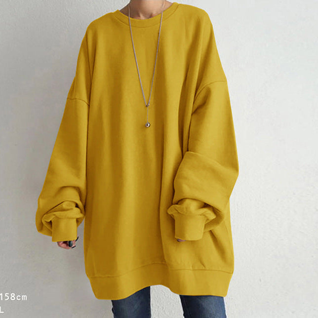 Damen Pullover Rundhals locker minimalistisch - Elviane