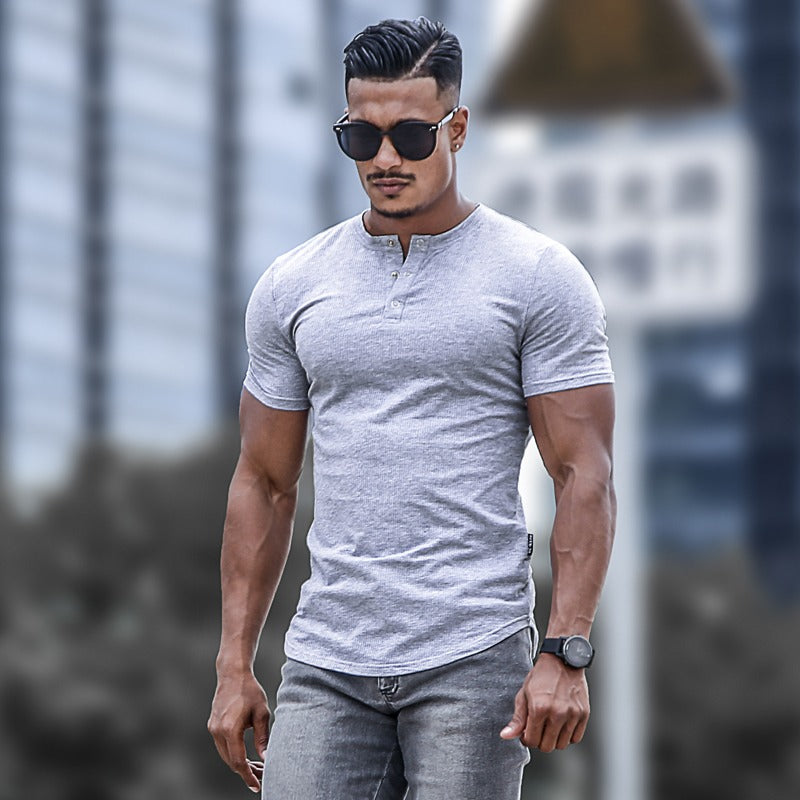 Kurzärmeliges Herren-T-Shirt mit Rundhalsausschnitt - Luis