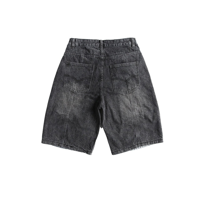 Bermudashorts aus Denim mit Patchworkmuster für Männer - Urban Edge