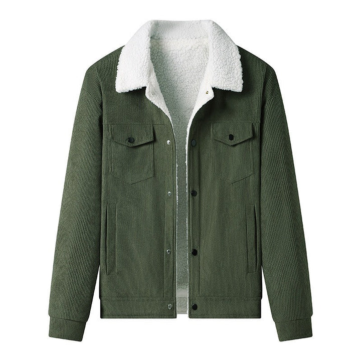 Herren-Cordjacke mit Fleece-Futter, legerer Stil - Alain