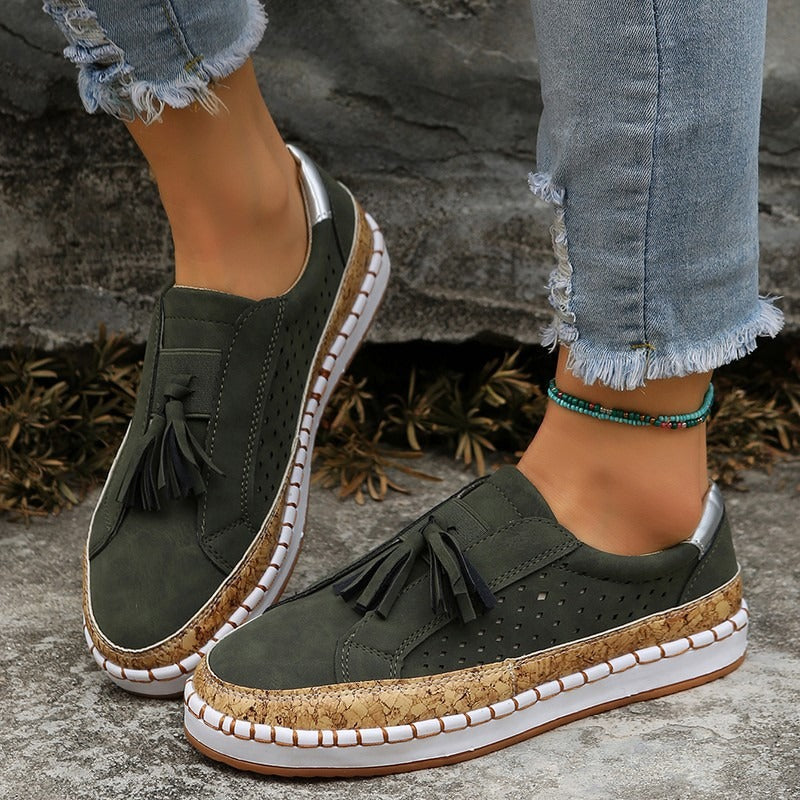 Flache Damen-Slipper mit Quasten - Madison