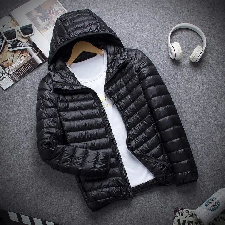 Leichte Herren-Steppjacke mit Kapuze und Reißverschluss - Tidus