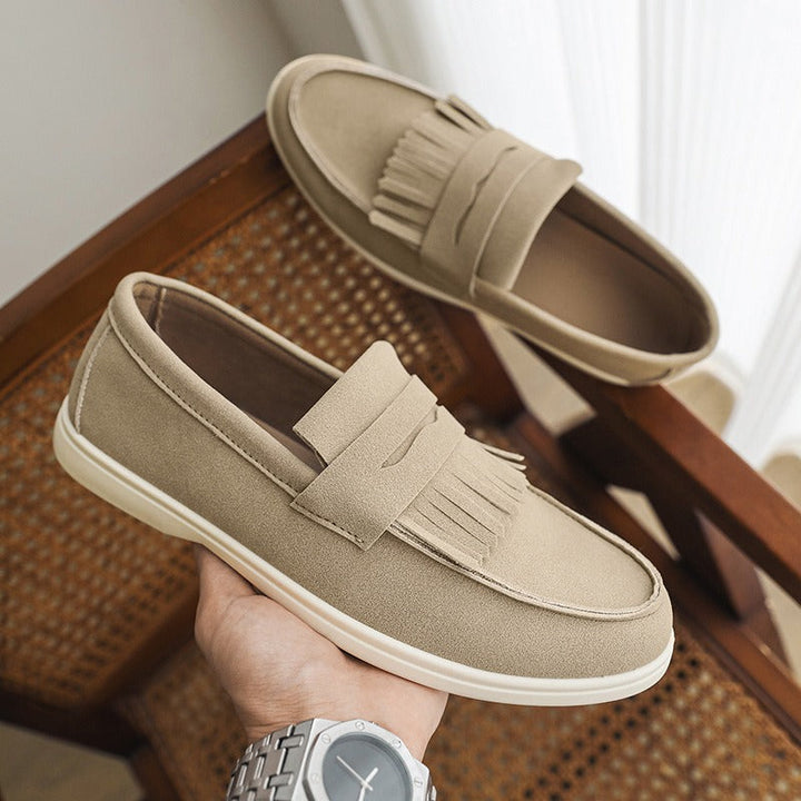 Matte Slipper mit Fransen für Männer - Harrison