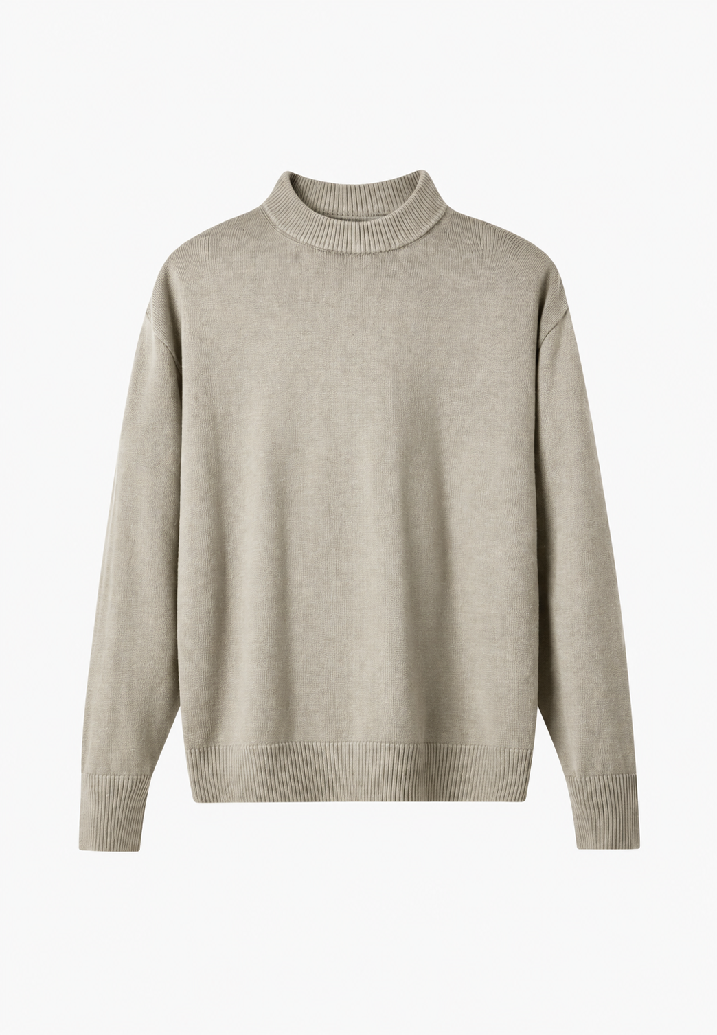 Wollpullover mit Rollkragen und Rippbündchen – Benoît