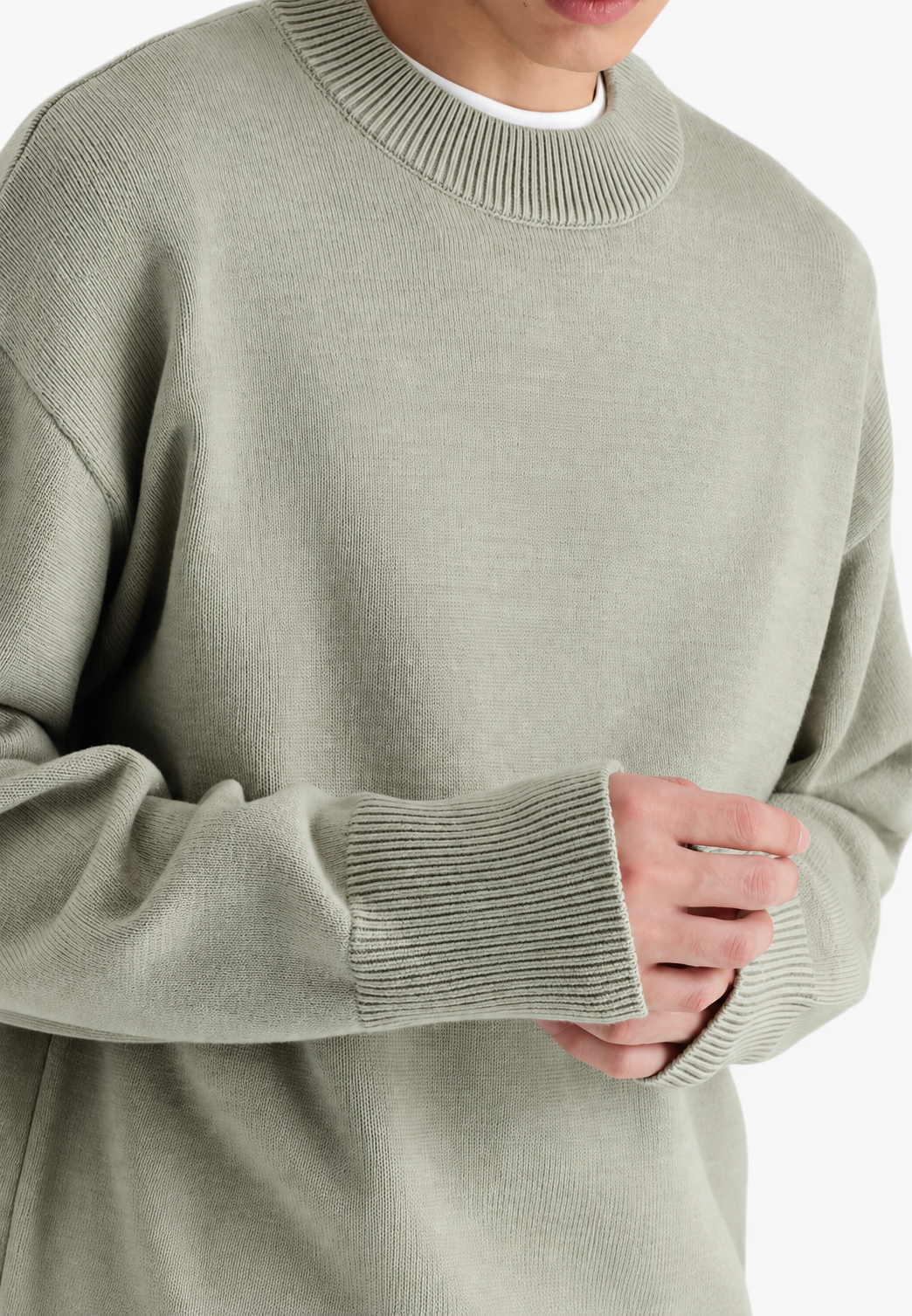 Wollpullover mit Rollkragen und Rippbündchen – Benoît