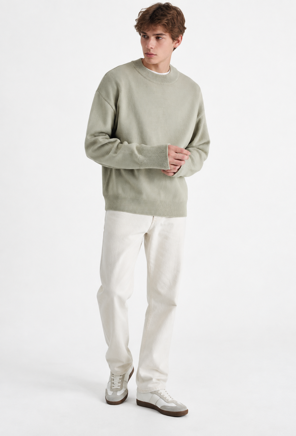 Wollpullover mit Rollkragen und Rippbündchen – Benoît