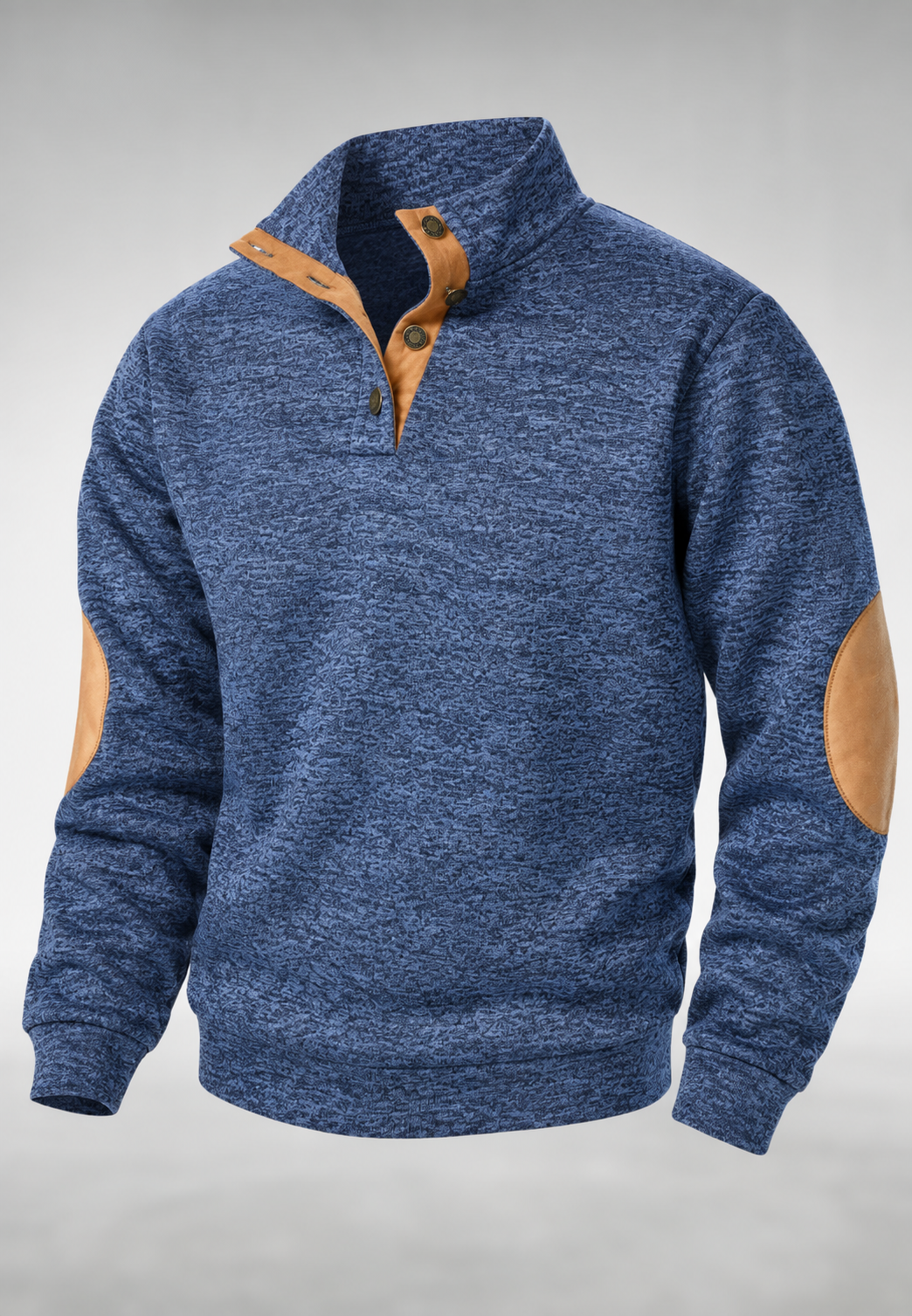 Herrenpullover mit Rollkragen und Knöpfen – James