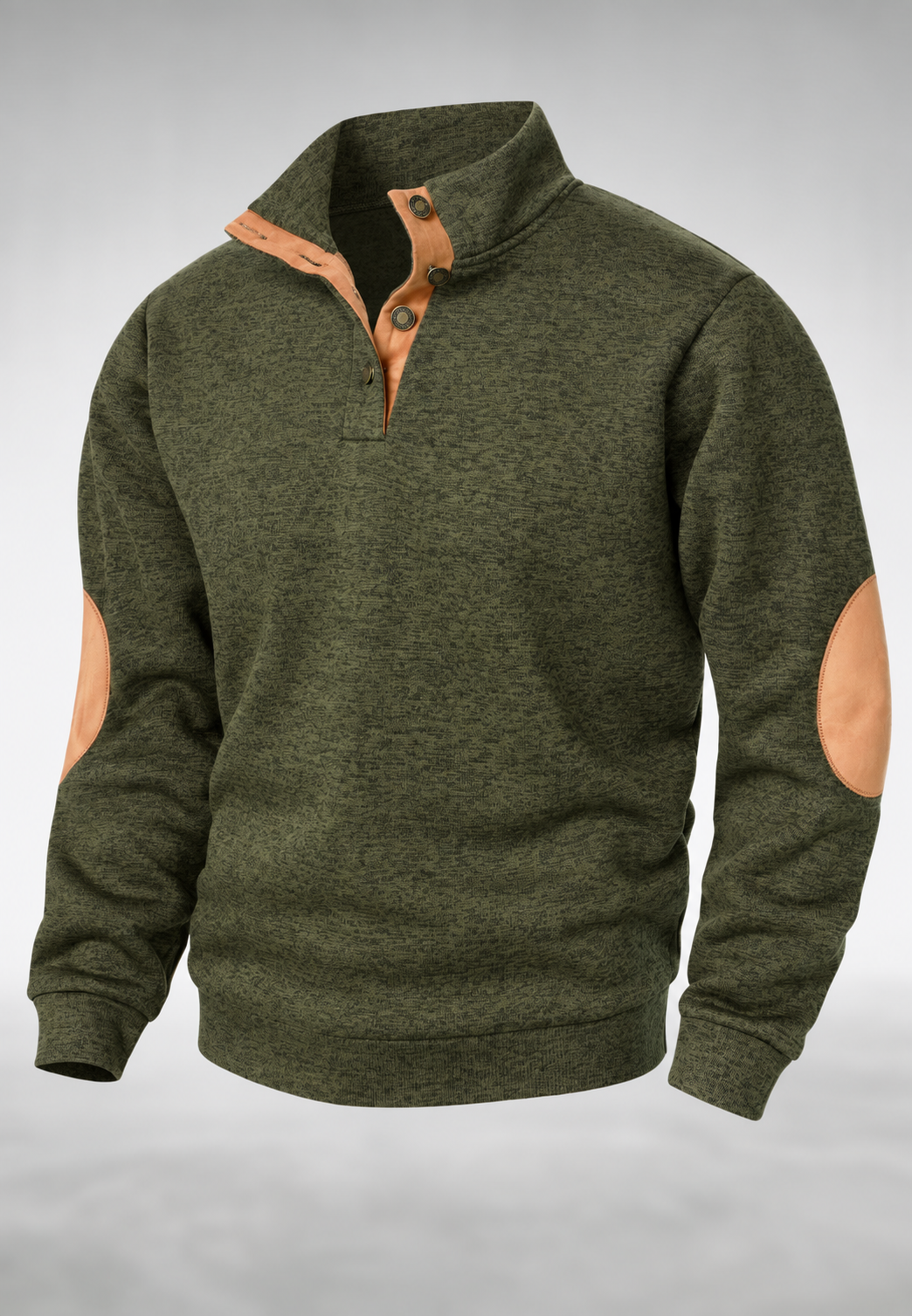 Herrenpullover mit Rollkragen und Knöpfen – James