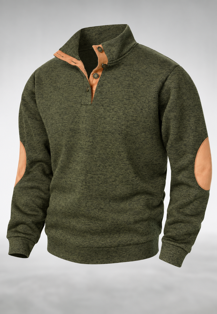 Herrenpullover mit Rollkragen und Knöpfen – James