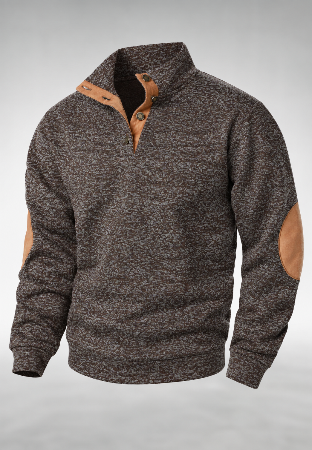 Herrenpullover mit Rollkragen und Knöpfen – James