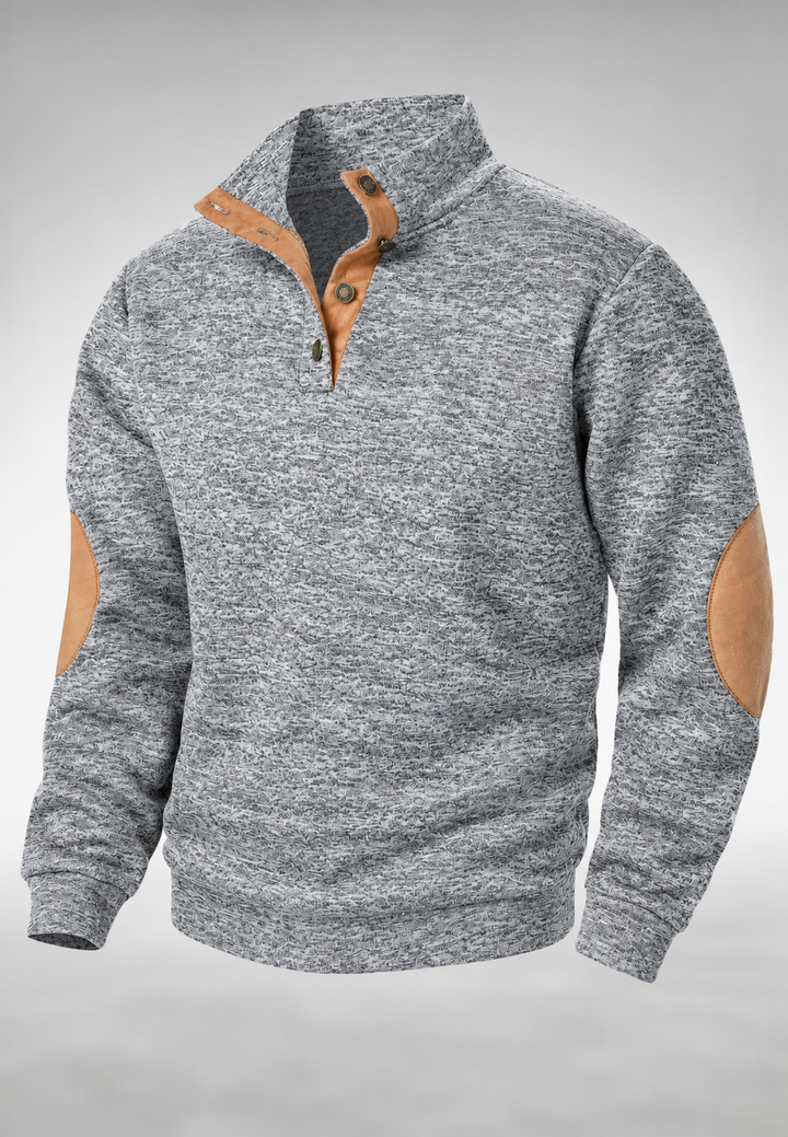Herrenpullover mit Rollkragen und Knöpfen – James