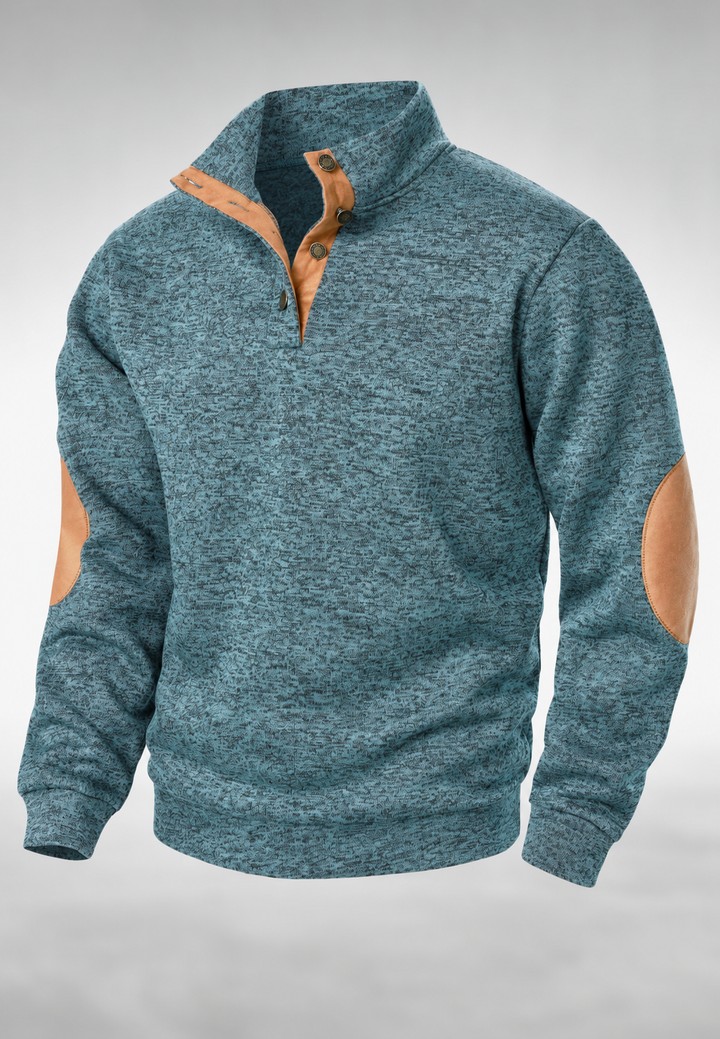 Herrenpullover mit Rollkragen und Knöpfen – James